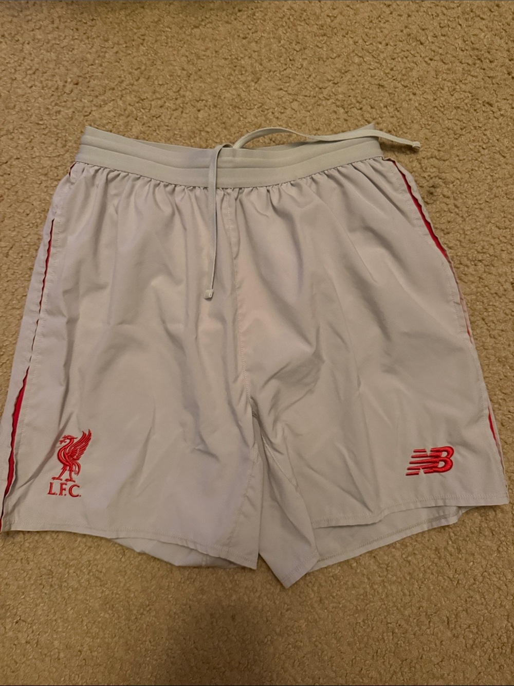 New Balance Liverpool FC Men's Athletic Shorts with Red Accents